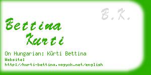 bettina kurti business card